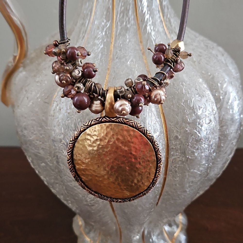 Premier Copper Pendant and Beaded Necklace